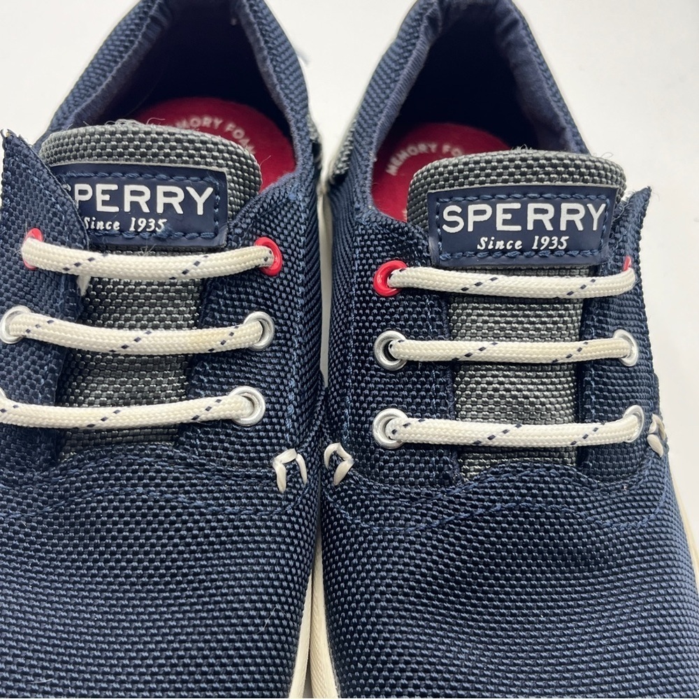 Active Seller!  Kid’s Sperry Unisex Washable Navy Canvas Sneakers 11M - Picture 9 of 11